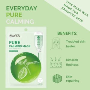Pure Calming Sheet Mask - Soothing Hydrating Face Mask - MEDIHEAL