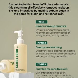 SEOUL 1988 Cleansing Oil: Pine Cica 1% + Probiotics - K-SECRET